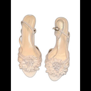 Vintage y2k early 2000s leather suede kitten heels